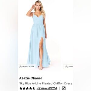 Azazie Chanel dress in Sky Blue